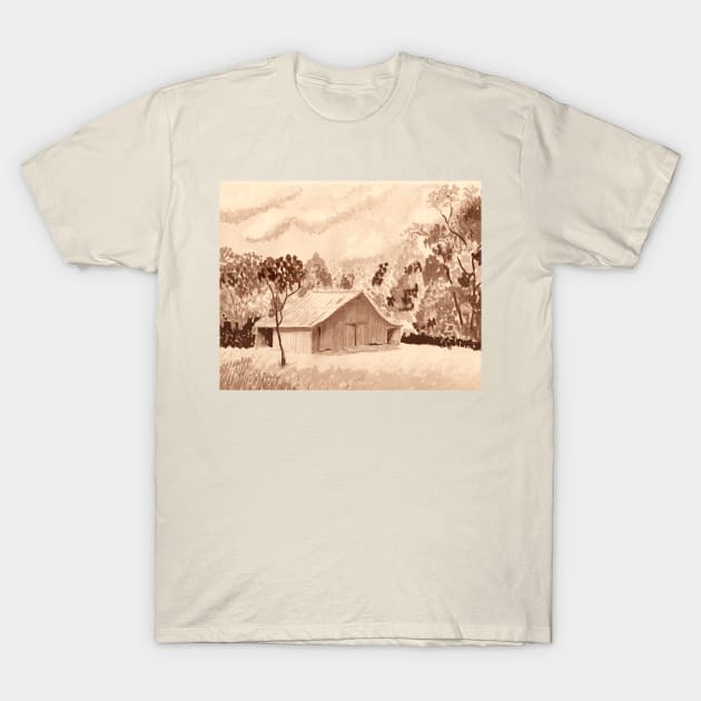 The First Barn T-Shirt by squarepear